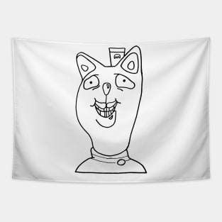 Burgerpants Undertale Simple Black and White Design Tapestry