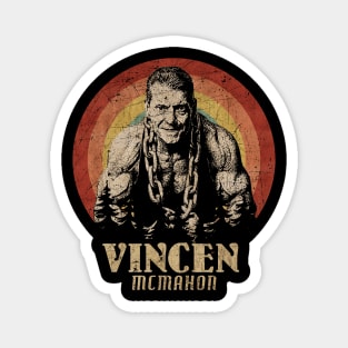 Retro Sunset Vincent McMahon Magnet