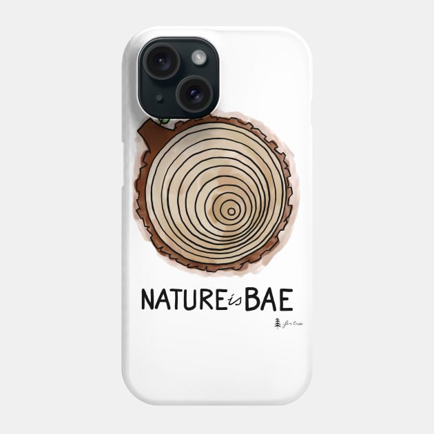 Nature is Bae - Tree Rings Watercolor Phone Case by FirTree