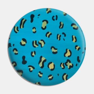 Teal Jaguar Print Pin