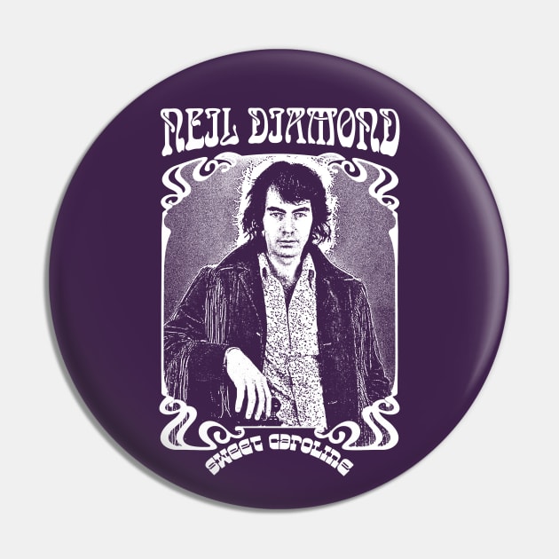 Neil Diamond /// Original Retro 1970s Fan Design Pin by DankFutura