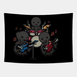 Funny Cute Spooky Musician Ghost Rock Band Tapestry