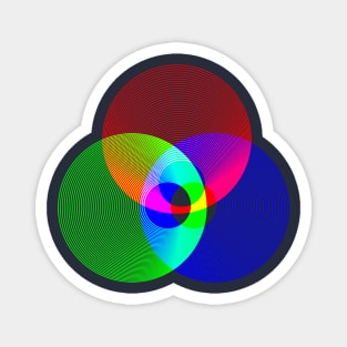 Red Green Blue Light Color Model with Repeat Lines Magnet