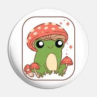 Cottagecore Frog Toadstool Pin