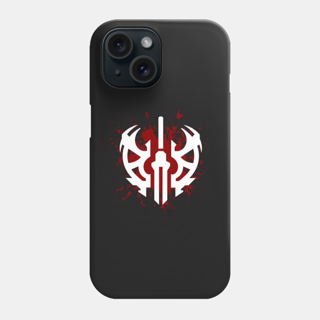 Black Desert Warrior Graphic Design Phone Case by Jaxilar