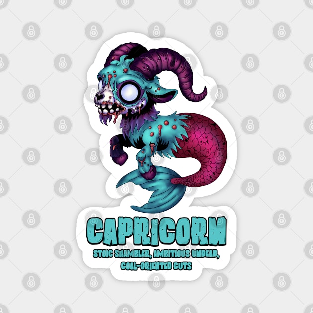 Capricorn Zombie Magnet by H. R. Sinclair