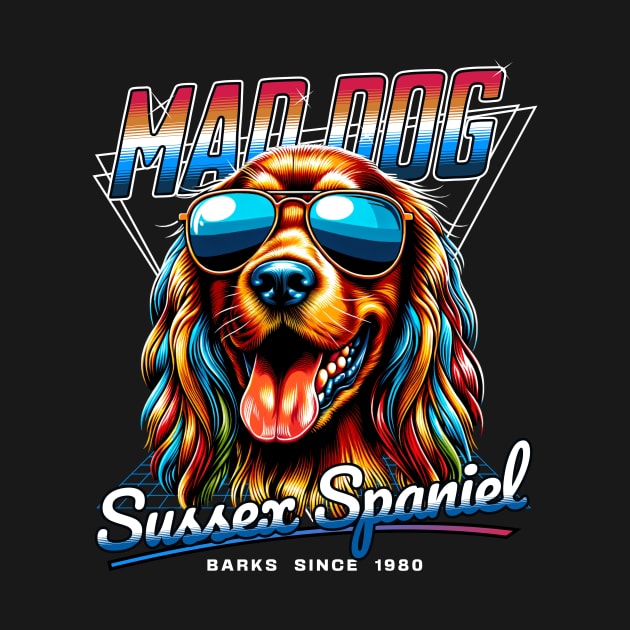 Mad Dog Sussex Spaniel by Miami Neon Designs