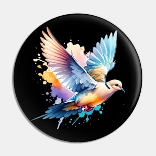 Watercolor Mourning Dove Pin