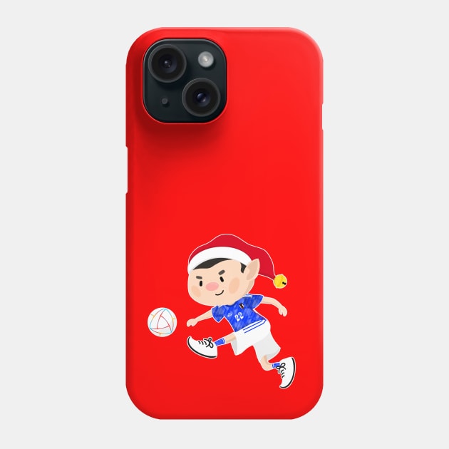 Japan football Christmas elf. Football World Cup soccer T-Shirt Phone Case by abtchlr