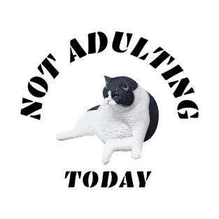 Not adulting sleeping cat T-Shirt