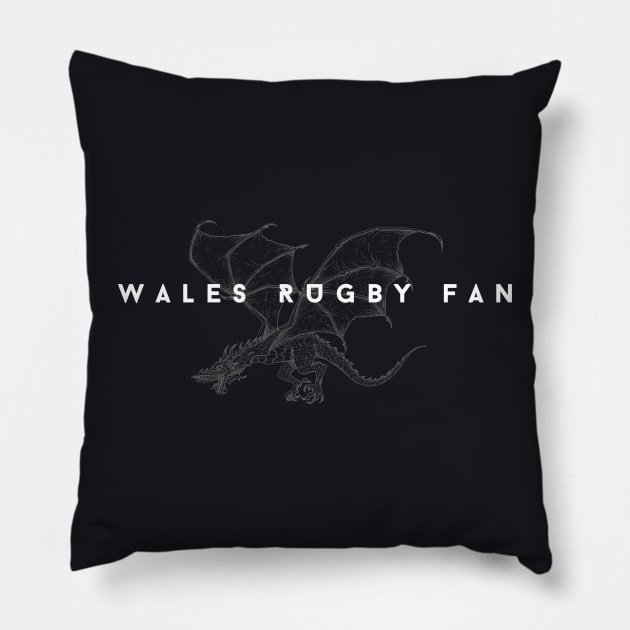Minimalist Rugby #001 - Welsh Rugby Fan Pillow by SYDL