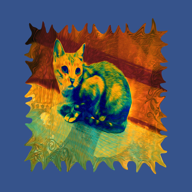 Disover The Cat in the Talavera Tile - Felines - T-Shirt