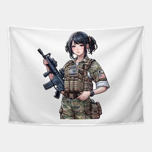 Tactical Girl Tapestry