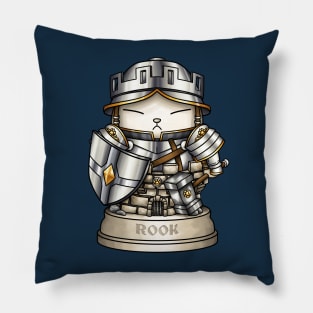 Chess Cat Rook Tower Pillow