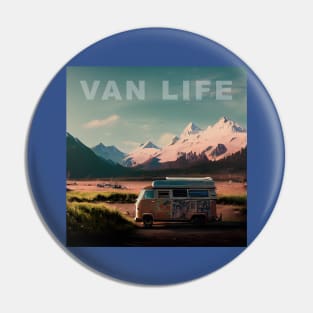 Van Life Camper RV Outdoors in Nature Pin