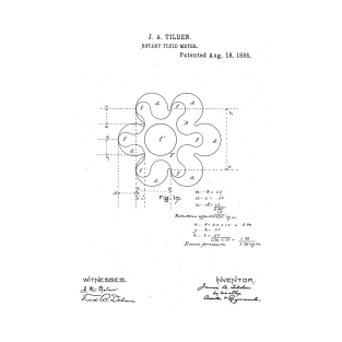 Rotary Fluid Meter Vintage Patent Hand Drawing T-Shirt