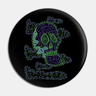 Skull And Clouds #2 Pin