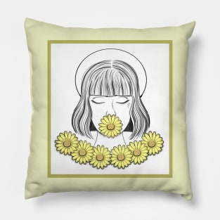 Mulher de flores Pillow
