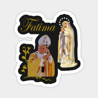 Fatima T-Shirt Virgin Mary & John Paul II Catholic T-Shirt Magnet