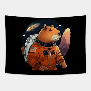 Capybara astronaut Tapestry