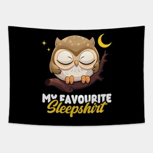 My Favourite Sleepshirt Cute Owl Tapestry