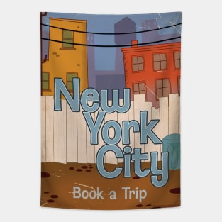 New York City Vintage travel poster Tapestry