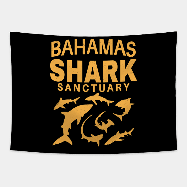 Bahamas Shark Sanctuary Tapestry by NicGrayTees