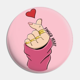 Korean Finger Heart Pin