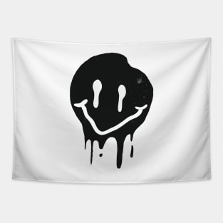 Black Smiley Tapestry