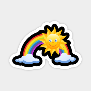 Colorful Rainbow & Sun Magnet