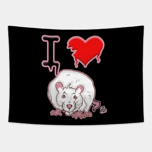 I Love Rats Funny Urban Year of The Rat Design NYC Style by GT Artland Tapestry