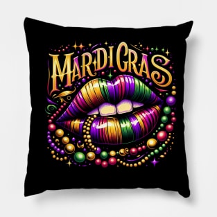 Mardi Gras Lips Pillow