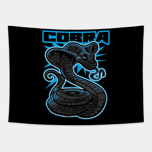 Black Cobra Strike Tapestry by eShirtLabs