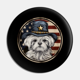 Patriotic Maltese Pin