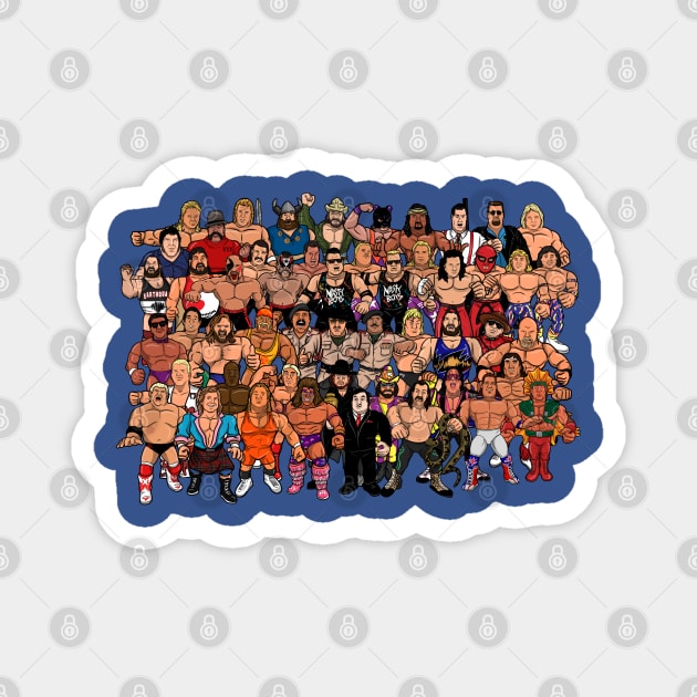 1991 wrestling roster Magnet by jasonwulf