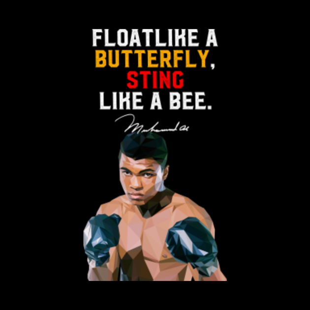 Float Like A Butterfly Sting Like A Bee Muhammad Ali Tapestry Teepublic 