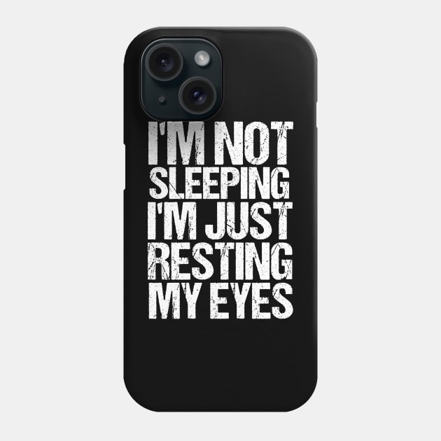 I'm Just Resting My Eyes Funny Balding Dad BOD Phone Case by Emouran