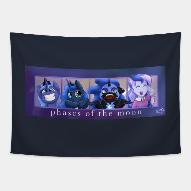 Phases of the Moon Tapestry by MidnightPremiere
