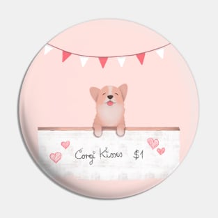 Corgi Kisses Pin