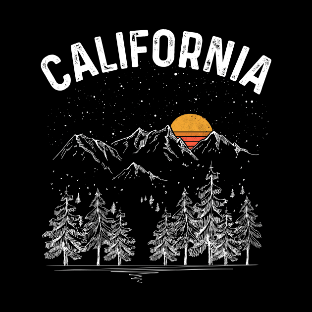 Vintage Retro California State by DanYoungOfficial