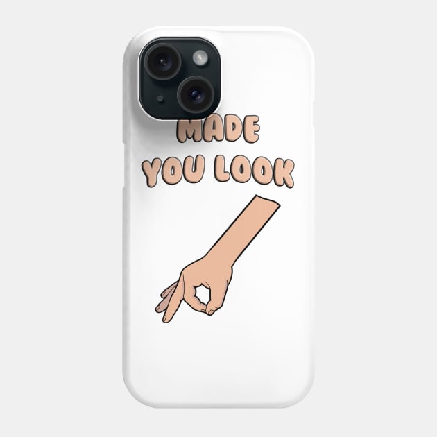 Made You Look Circle Game Phone Case by Barnyardy