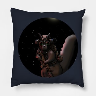 Navy Squirrel Pillow