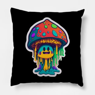 smiley mushroom Pillow