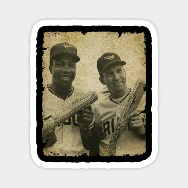 Frank and Brooks Robinson Magnet by SOEKAMPTI