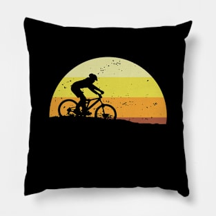 Retro Mountain Cycling Pillow