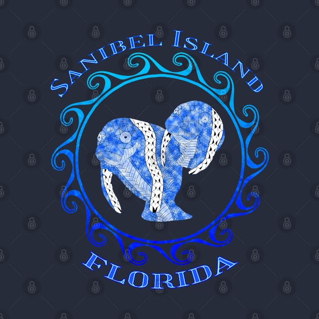 Sanibel Island Florida Vacation Tribal Manatees by macdonaldcreativestudios