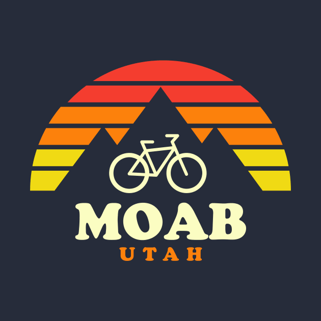 Moab Utah Mountain Biking Moab Mtb Trails Retro by PodDesignShop