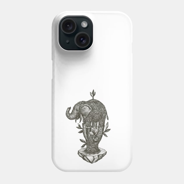 Elephant and Sapling Phone Case by GeeTee