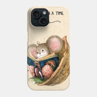 Once Upon A Time Cute Mouse Vintage Illustration Phone Case