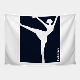 Ballerina design for ballet dancers navy blue Tapestry